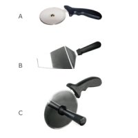 Pizza cutters and slicers